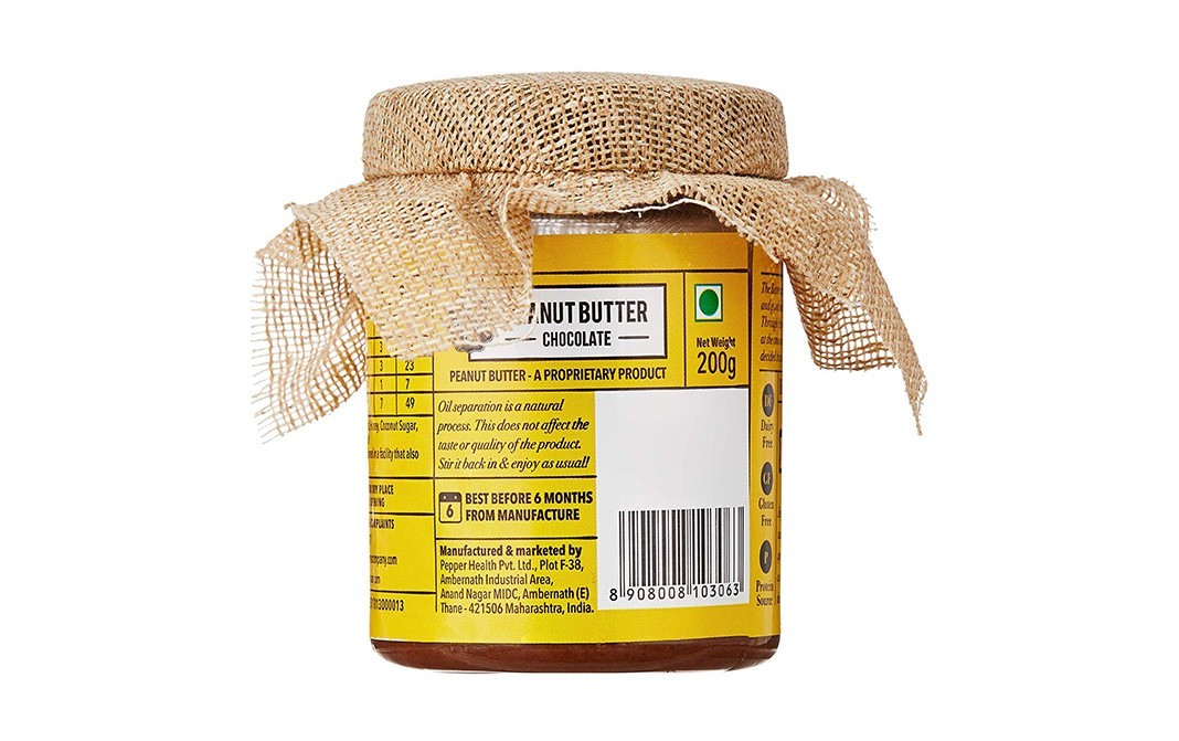 The Butternut Co. Peanut Butter, Chocolate    Glass Jar  200 grams